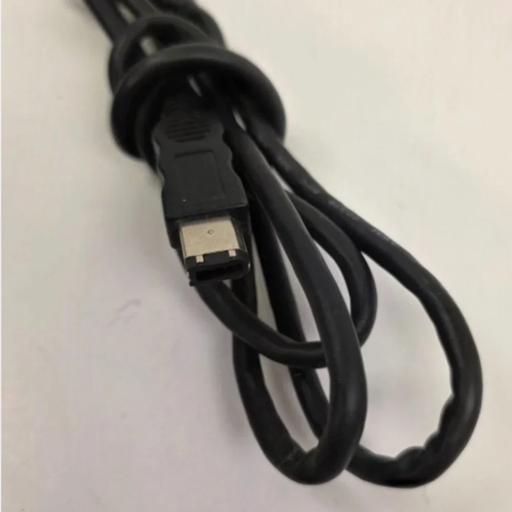 Kentek 6 ft IEEE-1394A Firewire 400 6-Pin Male to 4-Pin Male Cord Data DV Black